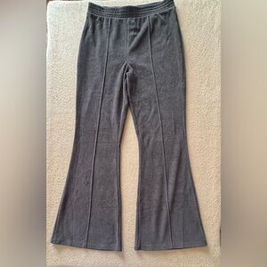 aerie Gray Boot Cut Ribbed Pants
